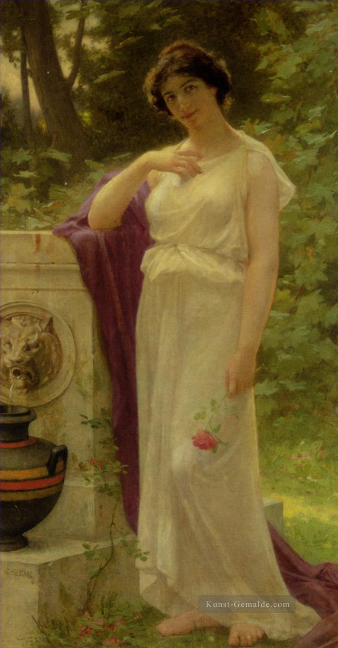 Junge Frau mit einer Rose Guillaume Seignac Ölgemälde